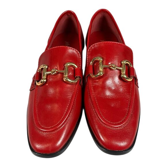 Jeffrey Campbell Red Loafers with Gold Bit Hardware – Women’s Size 8 – NWOB - Picture 5 of 10